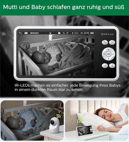 5" 720P Baby Monitor with Camera