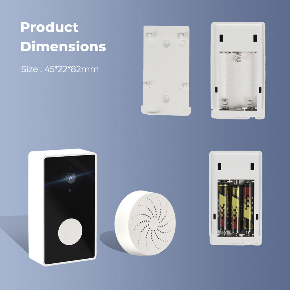 Smart Visual WiFi Doorbell with Chime and Security Cameras, APP Remote Access